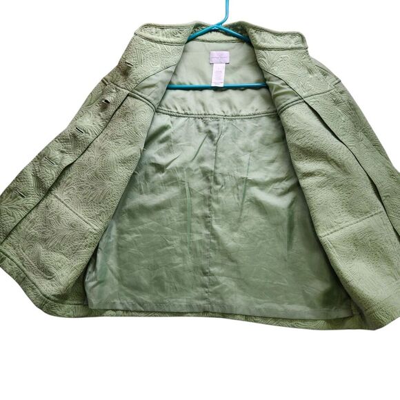 Emma James Blazer Size 8 Green Front Buttons With Pockets 3/4 Sleeves - Picture 5 of 11